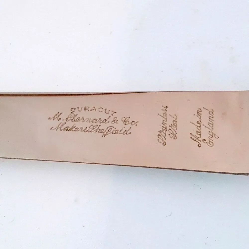 Vintage Horn Antler Handle Cheese Knife Duracut M Bernard Sheffield England